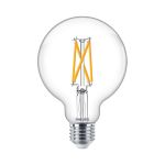 Philips MASTER Value LED Globe E27 93mm Filament Clear 5.9W 806lm - 922-927 Extra Warm White | Best Colour Rendering - Dimmable - Replaces 60W