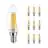 Multipack 10x Noxion Lucent LED E14 Candle Filament Clear 4.5W 470lm - 827 Extra Warm White | Dimmable - Replaces 40W