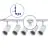 Complete Set 1-Phase Rail L 1 x 2 Meter White | incl. 5x Spot + GU10 2700K 3W Dimmable + End Cap, Power Connector and L -Connector